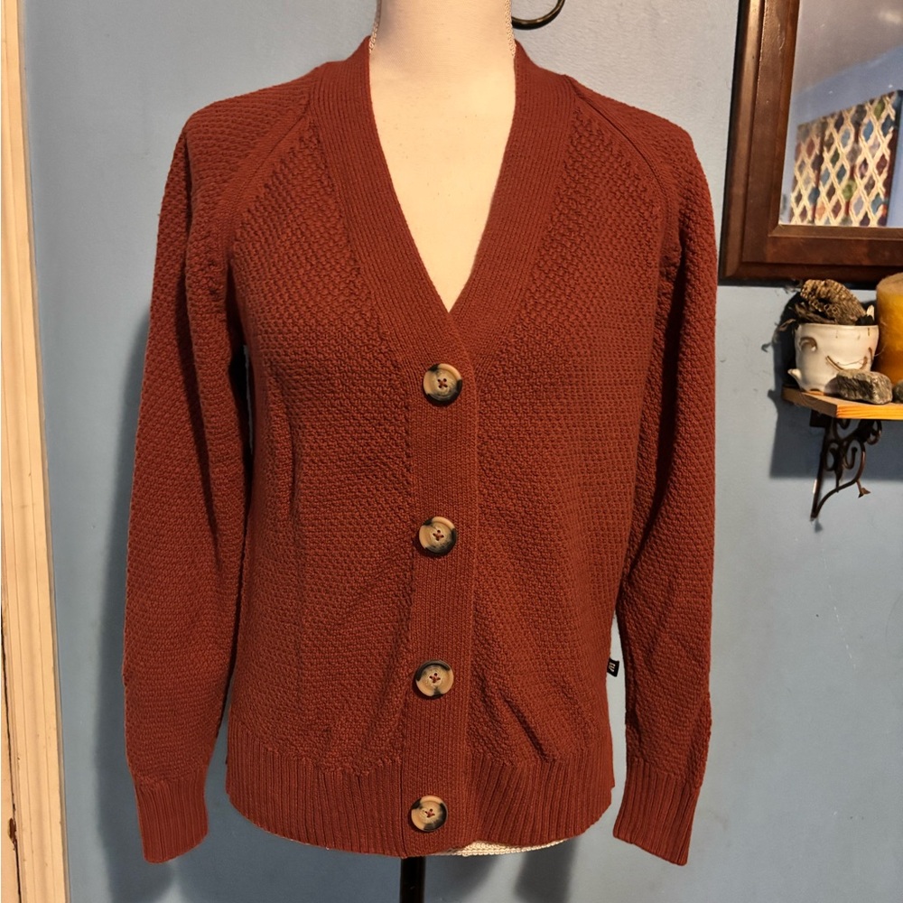 Gap, Rust Colored, Cozy, Button Down, Cardigan Sweater